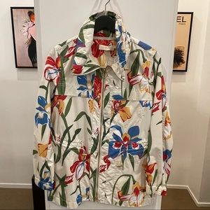 Tory Burch Floral Anarak Rain Jacket